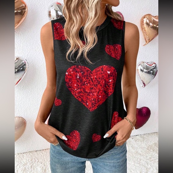 Boho hearts print tank top - Picture 5 of 6